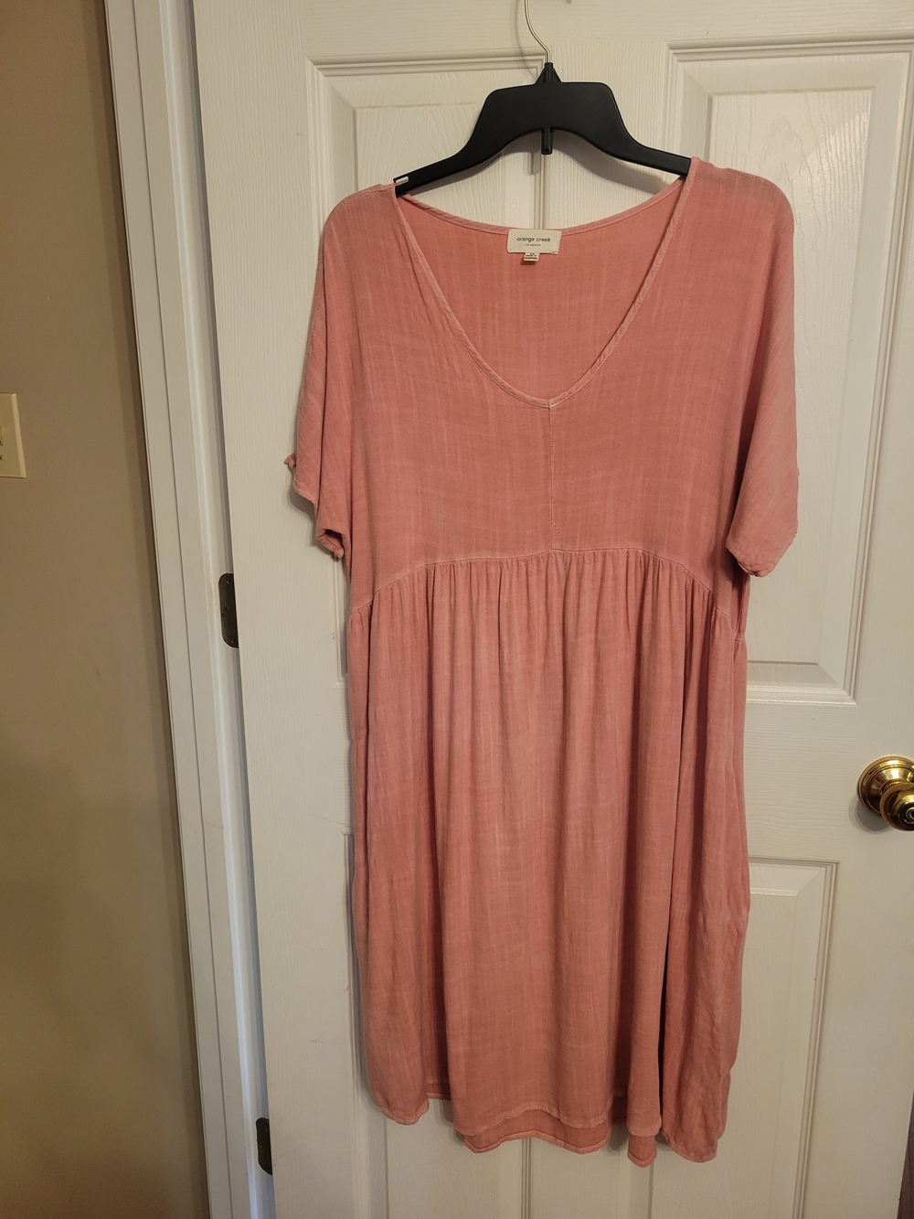 orange creek Dusty Pink Linen Top